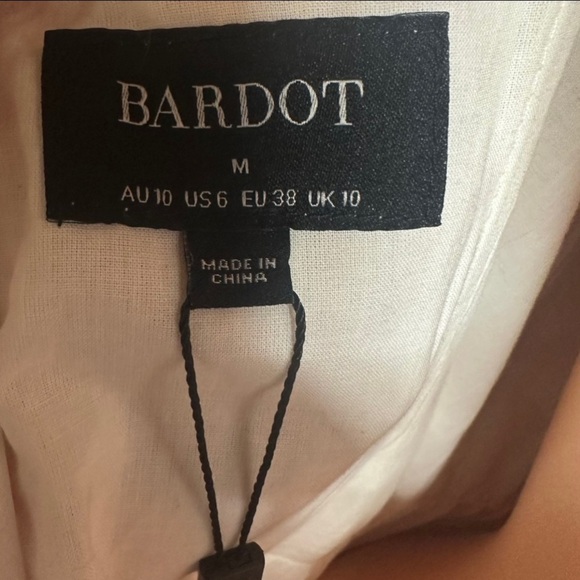 BARDOT Laurie Floral Pink Coquette Fairy Linen Mini Dress ~ Size M ~ NWT - Picture 6 of 11